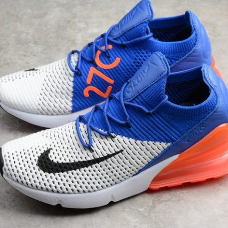 NIKE AIR MAX 270 FLYKNIT RACER BLUE/TOTAL CRIMSON AO1023-101 - Image 11