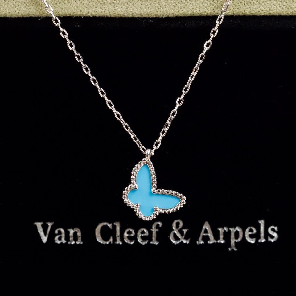 Van Cleef&Arpels VCA turquoise butterfly Necklace - Image 1