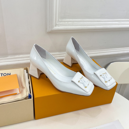 LV Trendy Casual Chunky Heels Slide Sandal - Image 7