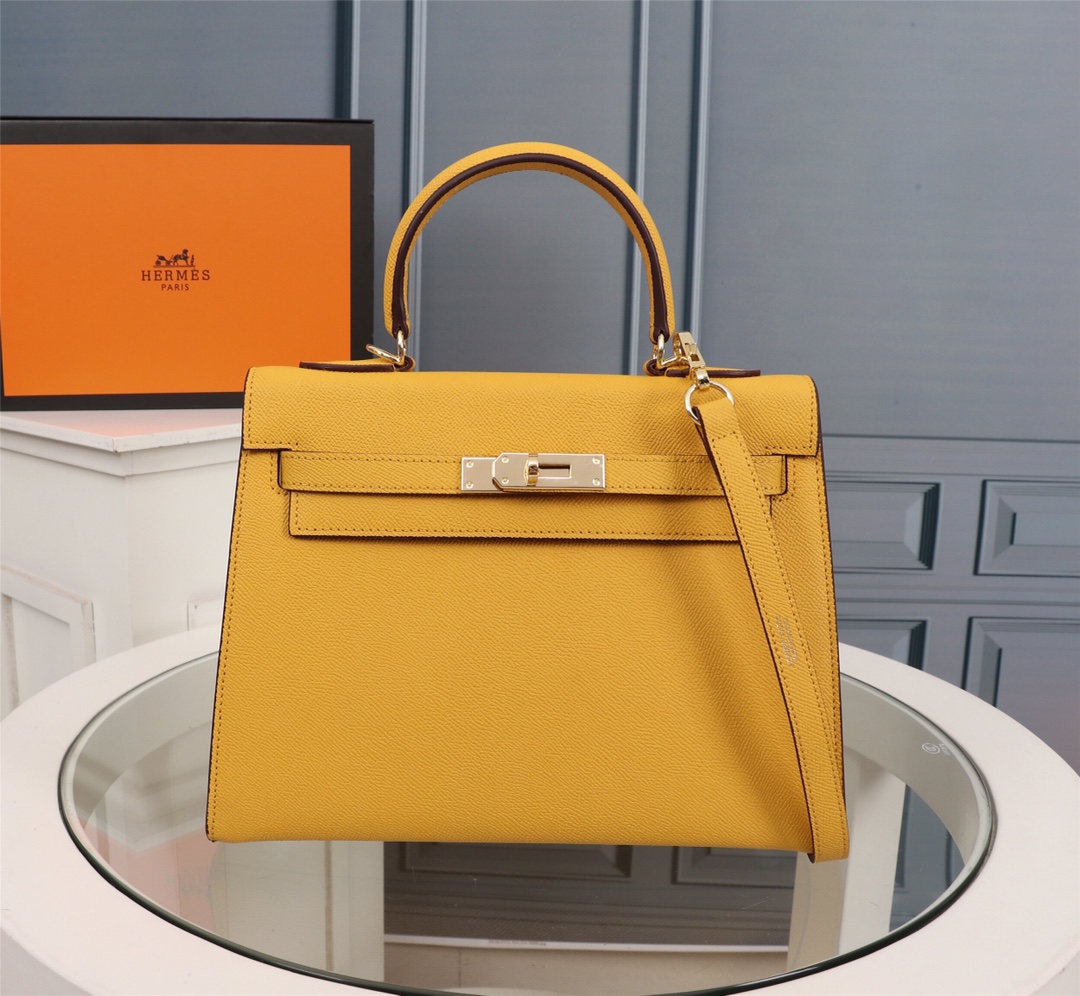 Hermes Kelly Gold Buckle Bag-Epsom - Image 2
