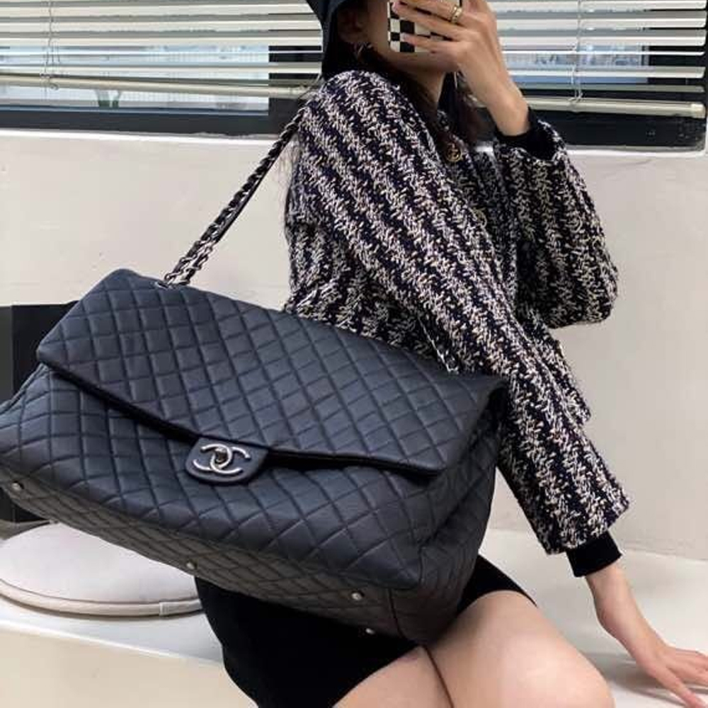 Chanel CF 45 Caviar Airlines XXL Flap Travel Bag - Image 2