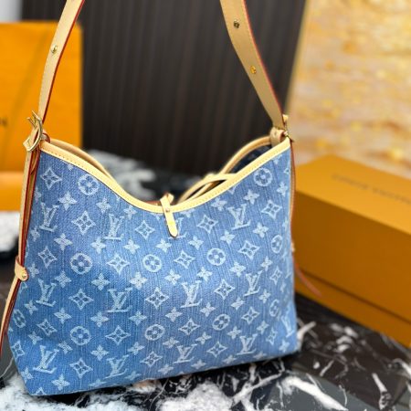 LV CarryAll MM Monogram Denim Bag - Image 6