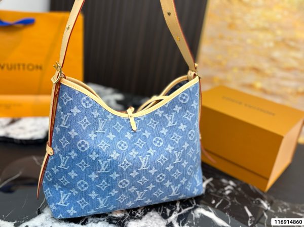 LV CarryAll MM Monogram Denim Bag