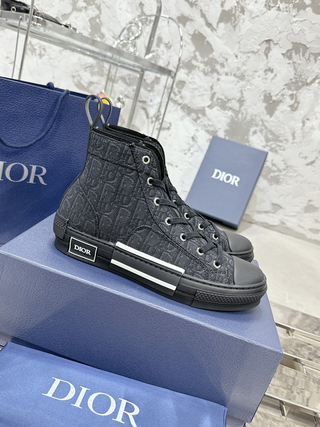 Dior B23 All Black Shoes - Image 1