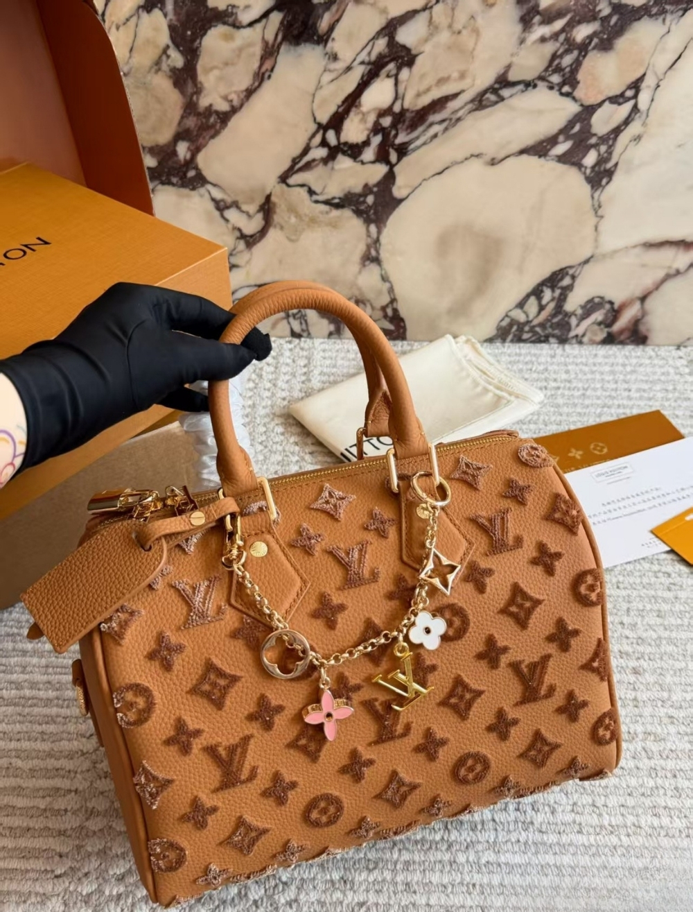 LV Petite Malle Monogram Empreinte Bag 10A - Image 8