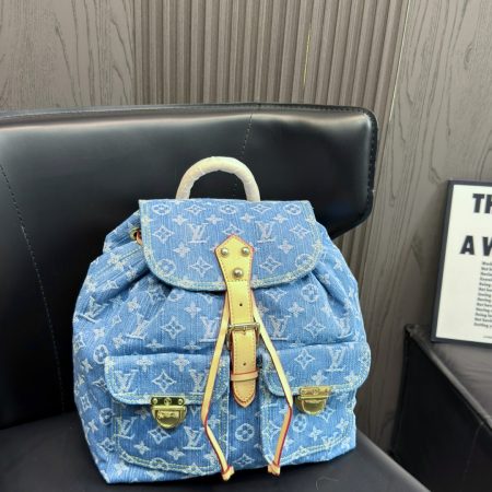 LV Montsouris Cargo Backpack Monogram Denim Bag - Image 1