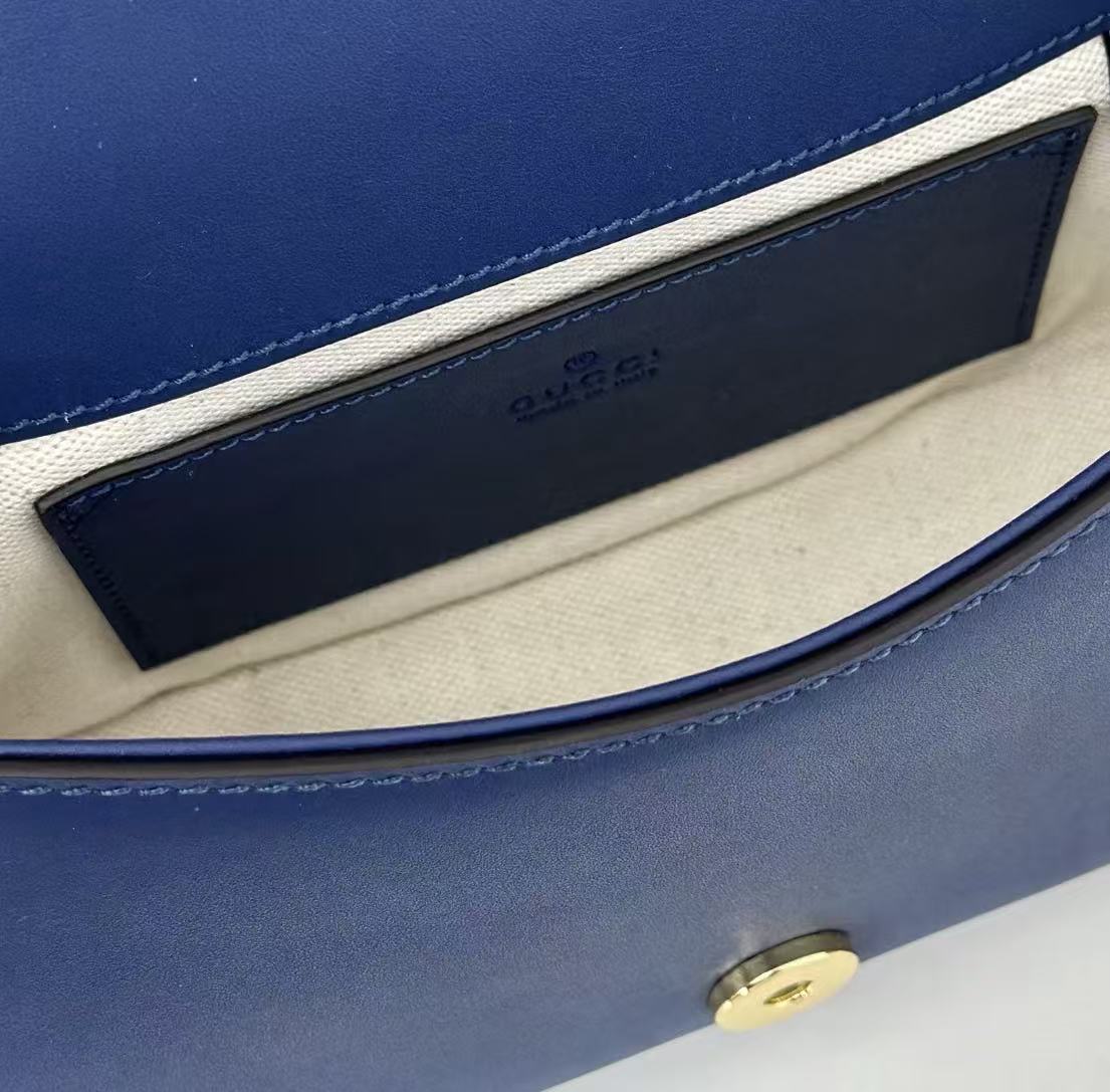 Gucci Blondie Shoulder Bag in Rosso Ancora Dark Blue - Image 9