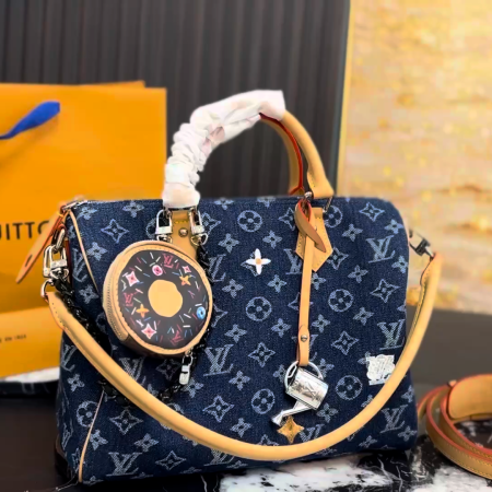 LV Denim Pillow Bag - Image 2