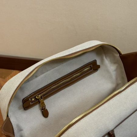 Miu Miu Beau Canvas and Leather Top Handle Bag - Image 6