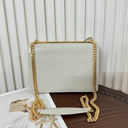 Saint Laurent YSL Sunset Medium in Crocodile-Embossed Top Quality - Image 2