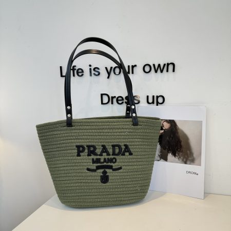 Prada Woven Tote Bag - Image 5