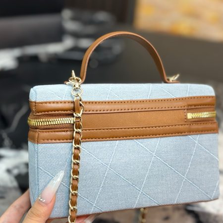 Chanel Resort Collection Denim Lunchbox Bag - Image 7