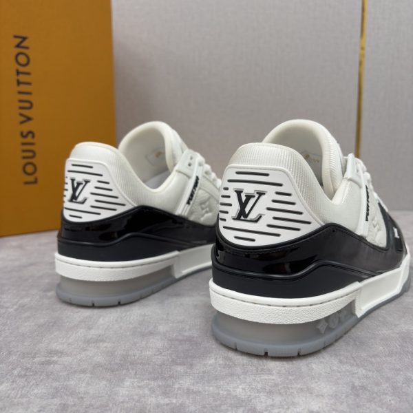LV Trainer Sneakers Black & White High Quality