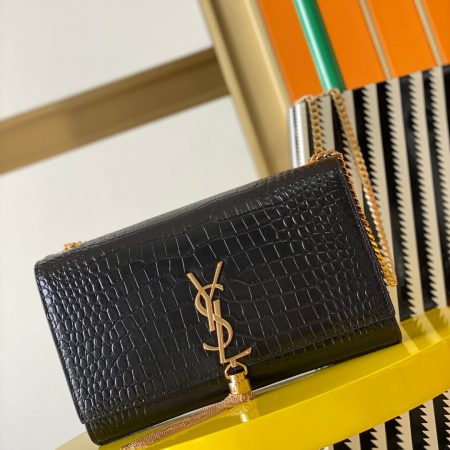 YSL Kate 24cm Crocodile Pattern Bag - Top Quality