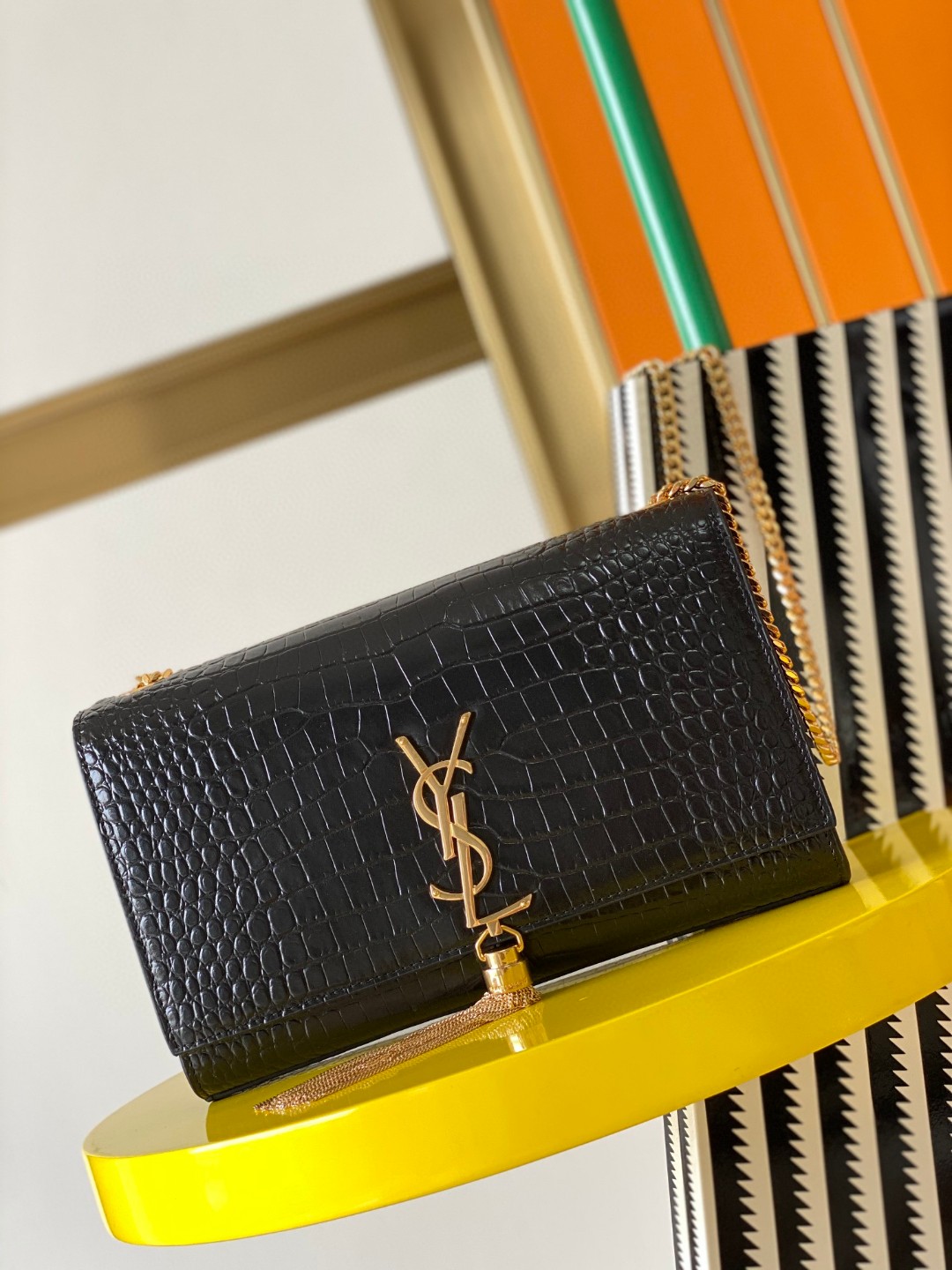 YSL Kate 24cm Crocodile Pattern Bag - Top Quality - Image 1
