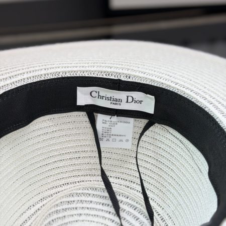 Dior Flat-Brimmed Straw Hat - Image 9