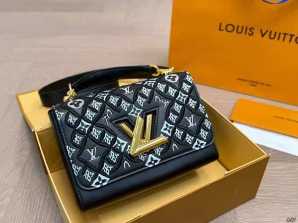 LV Calfskin Since 1854 Embroidered Twist MM