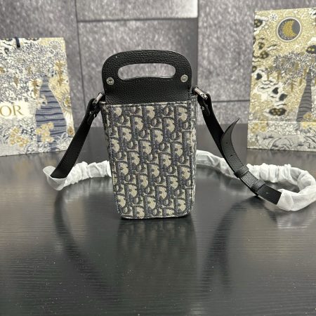 Dior Oblique GrainedCalfskin Vertical Saddle Bag - Image 5
