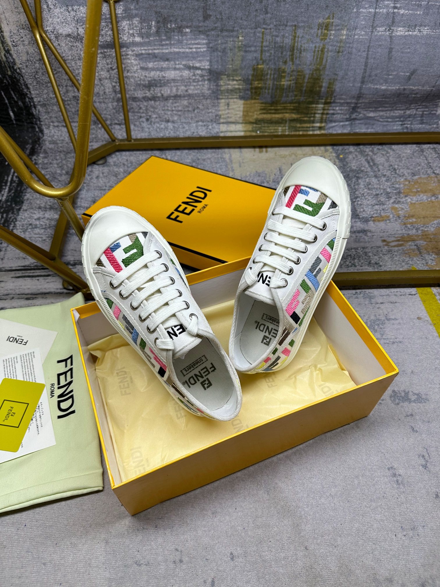 Fendi Domino Low-top Sneakers Shoes - Image 6
