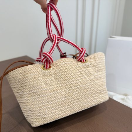 Prada Basket Tote Bag, Woven Straw Bag - Image 6
