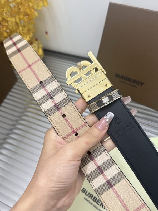 Burberry Reversible Check TB Belt 35MM Top Quality