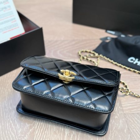 CHANEL Calfskin Quilted Mini Perfect Fit Flap Black - Image 5