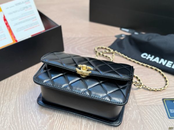 CHANEL Calfskin Quilted Mini Perfect Fit Flap Black