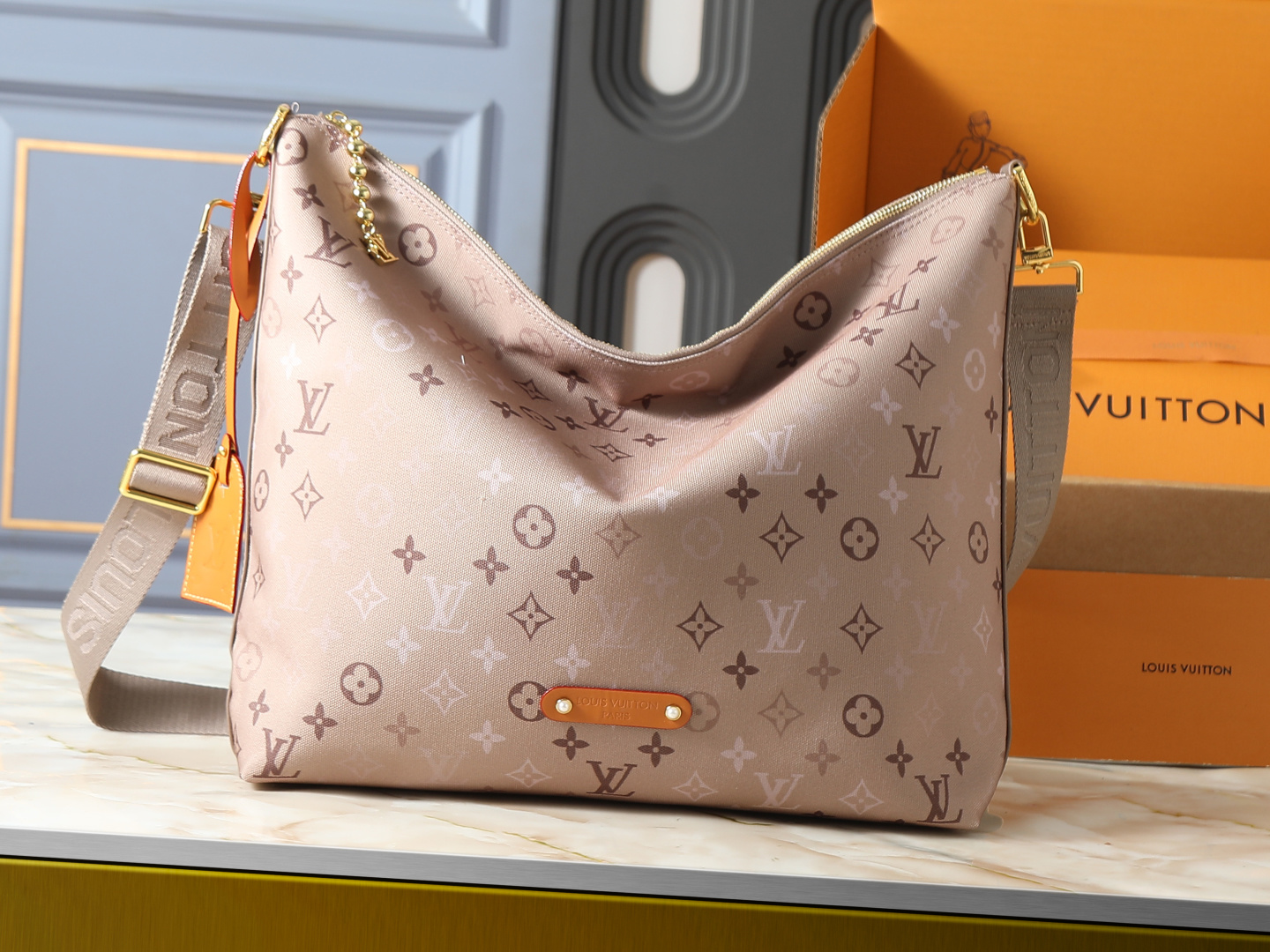LV Vagabond Hobo Handbag - Image 1