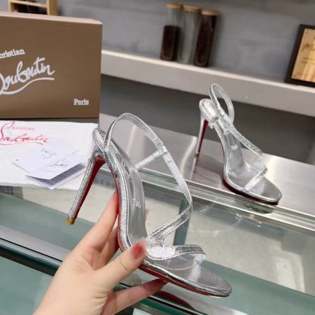 Christian Louboutin Rosalie Heels Silver