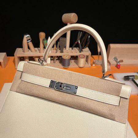 Hermès Kelly Sellier Nata Epsom Gold Hardware Leather Bag - 10A Mirror Version - Image 6