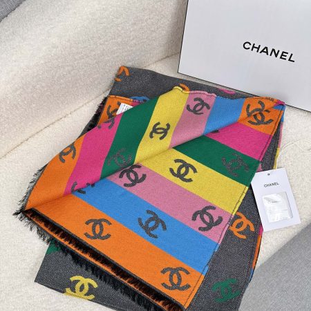 Chanel Cashmere Scarf, Multicolour, Cashmere - Image 2