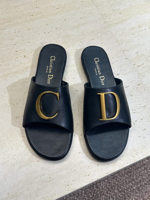 Dior CD Logo Slides Sandals