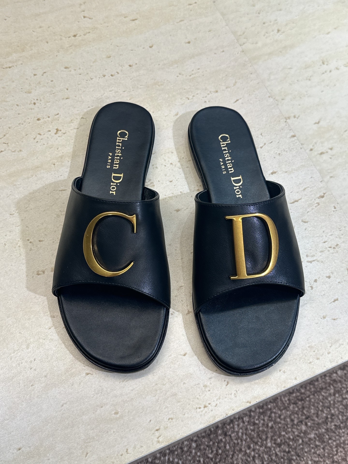 Dior CD Logo Slides Sandals - Image 3