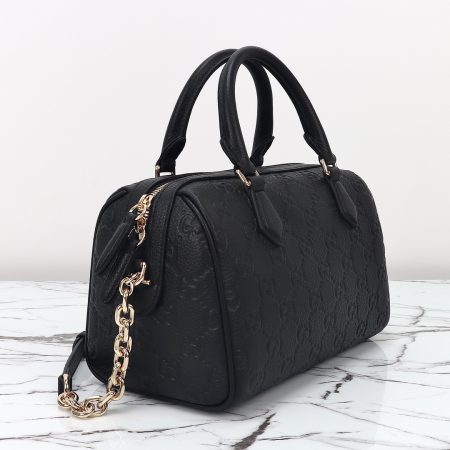 Gucci GG Emblem Medium Boston Black - Image 6