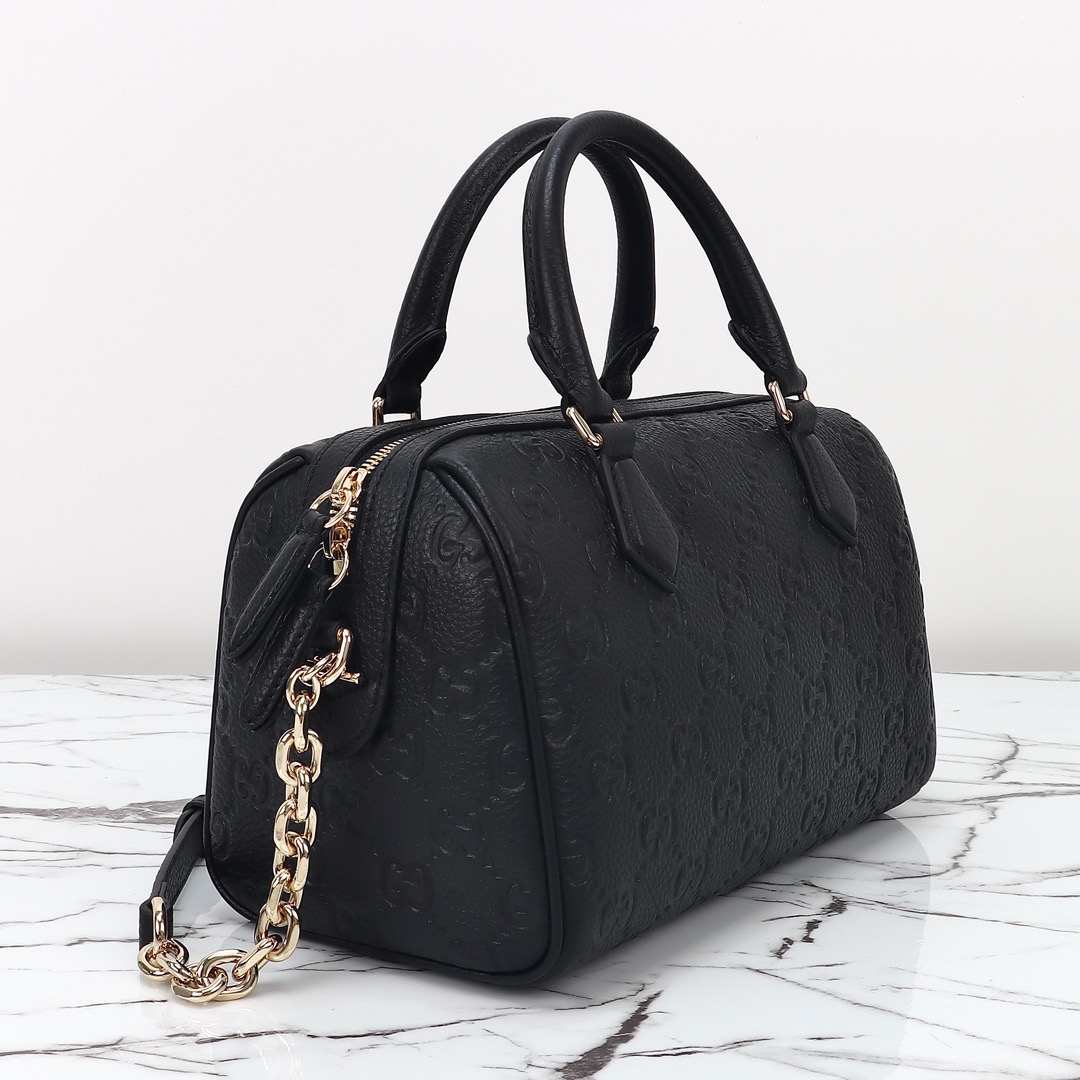 Gucci GG Emblem Medium Boston Black - Image 6