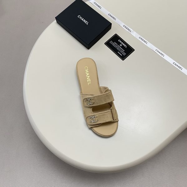 Chanel 26P Double C Diamond Buckle Velcro Slippers