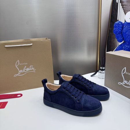 Christian Louboutin Navy Suede Couple's Shoes - Image 1