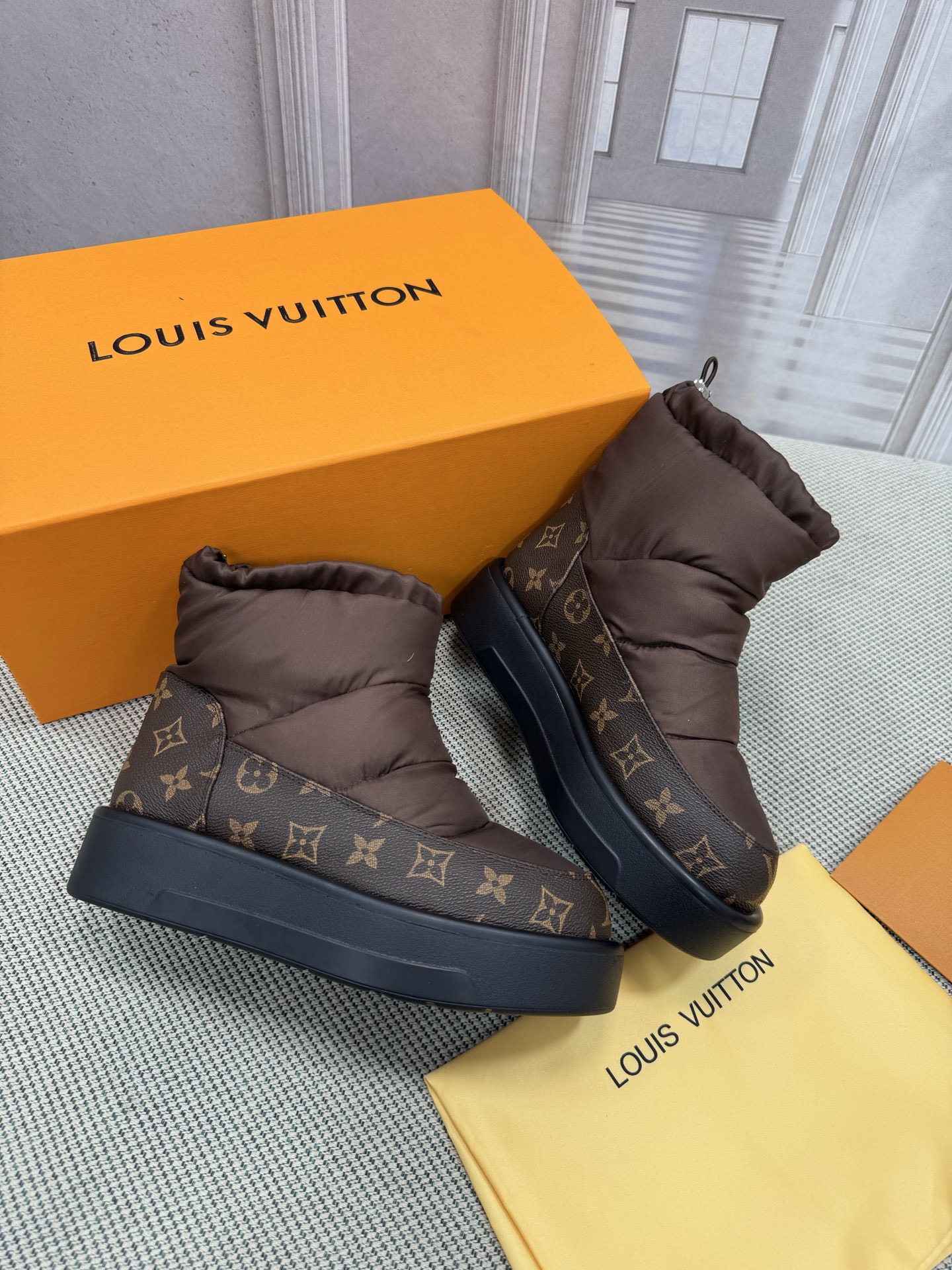 LV Down Snow Boots - Image 1