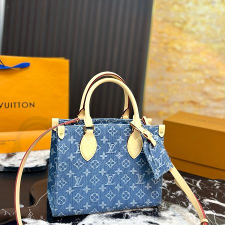LV Monogram Denim OnTheGo PM Bag - Image 8