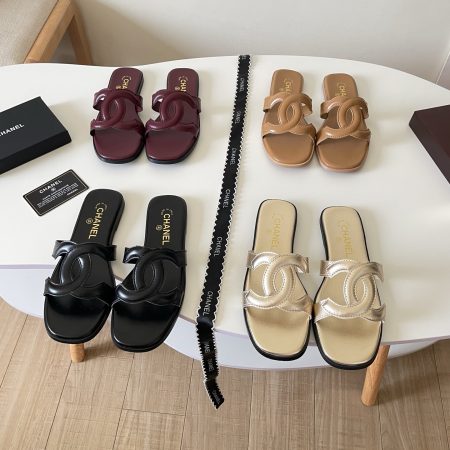 Chanel 26P Double C Openwork Flat Sandals