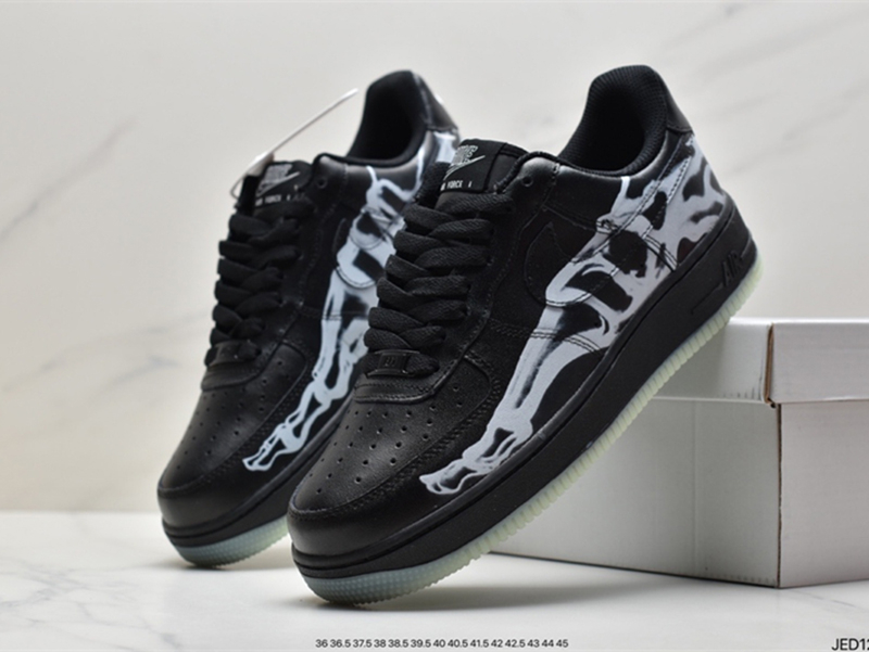 Nike Air Force 1 '07 QS Black Skeleton 2019 BQ7541-001 - Image 8