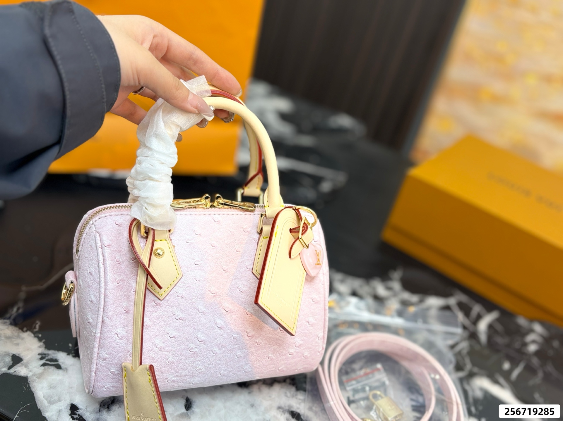 LV Pillow Speedy Handbag in Cherry Blossom Pink - Image 2