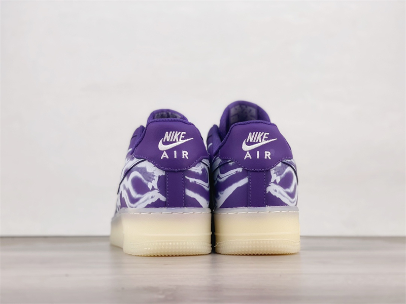 Nike Air Force 1 Low '07 QS Purple Skeleton Halloween CU8067-500 - Image 5