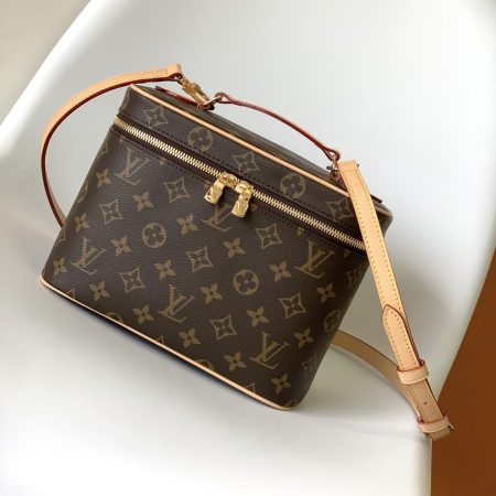 LV Nice Leather Cosmetic Handbag - Image 5