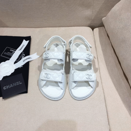 Chanel  Flat Velcro sandals Slide - Image 9