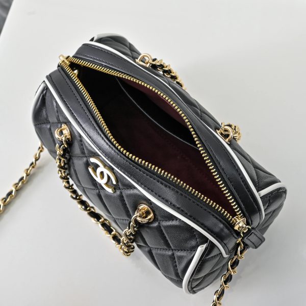 Chanel Matelasse Drum Mini Boston Bag
