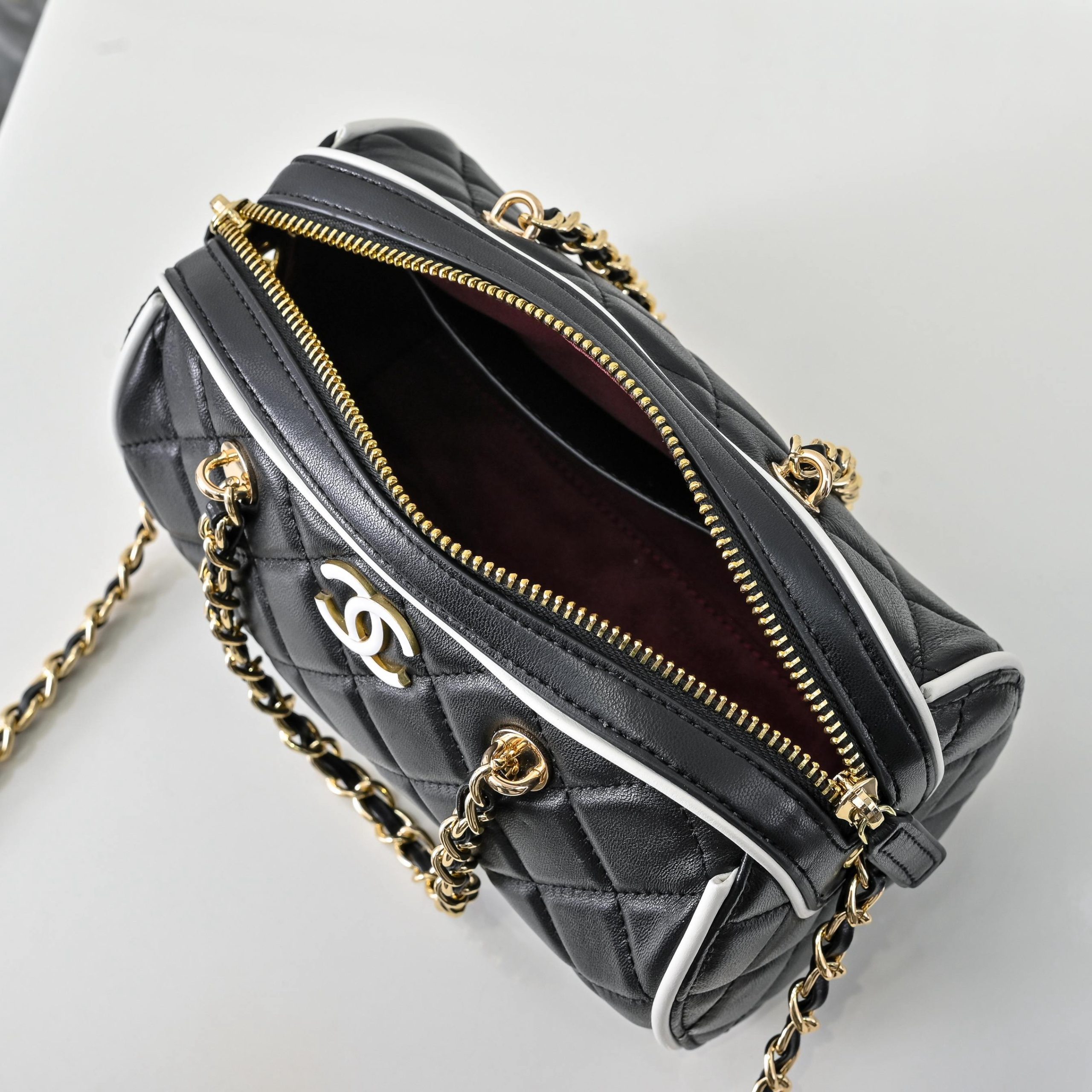 Chanel Matelasse Drum Mini Boston Bag - Image 7