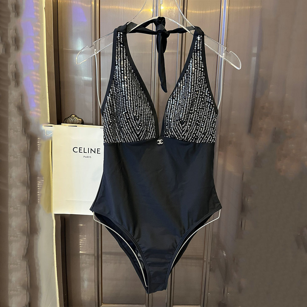 Chanel One-piece Swimsuit With Drill Swimwear - Image 1