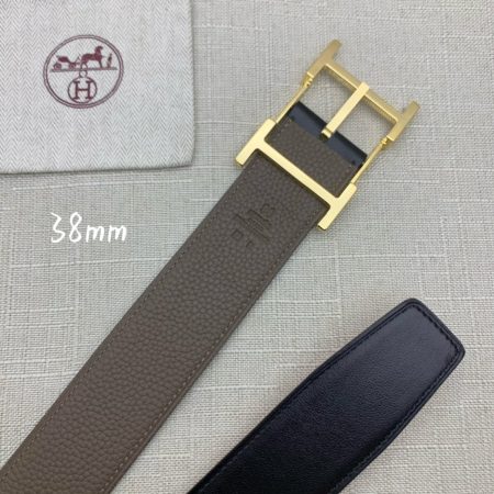 Hermes H Belt Buckle & Reversible Brown For Women, Women Belt 380MM - Image 5