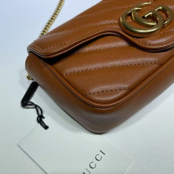 Gucci Marmont Mini Shoulder Bag Brown